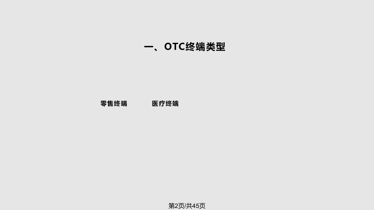 OTC终端及商务管理