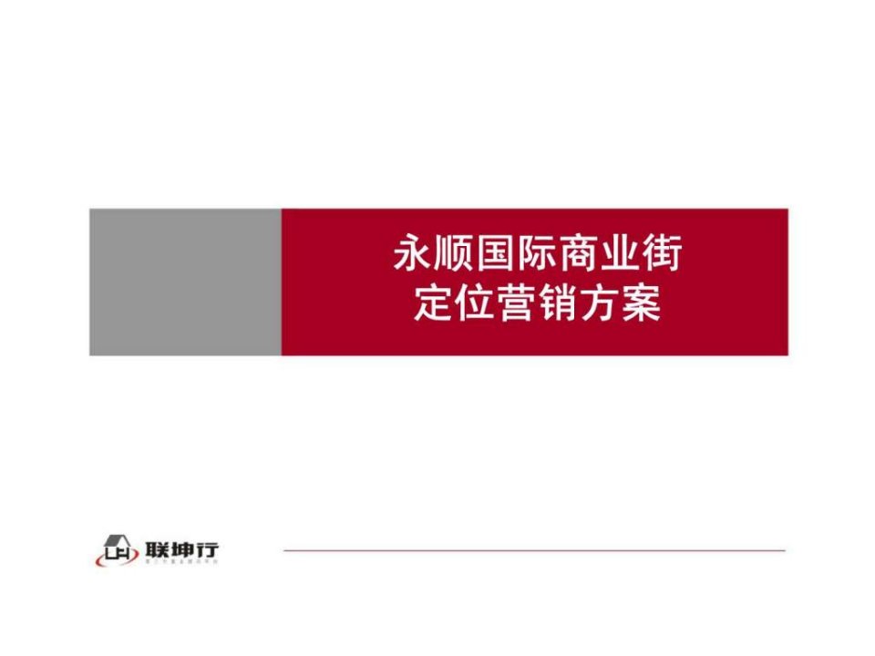 永顺国际商业街定位营销方案