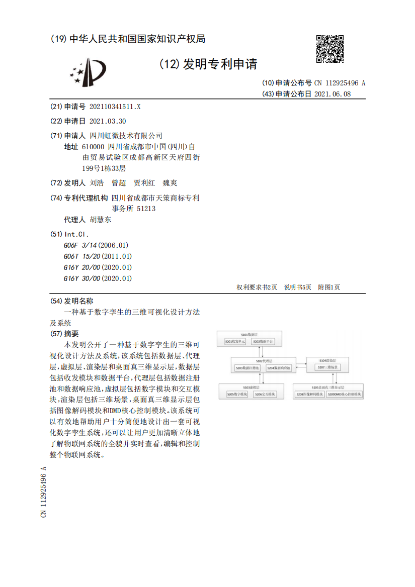 一种基于数字孪生的三维可视化设计方法及系统