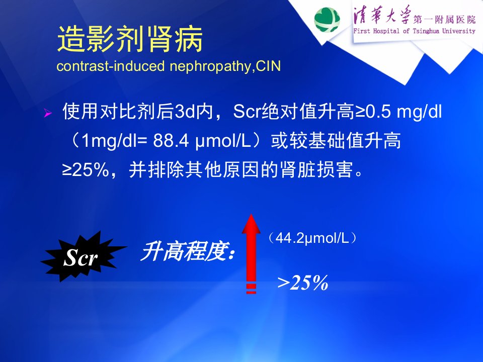 造影剂肾病的诊断及预防ppt课件