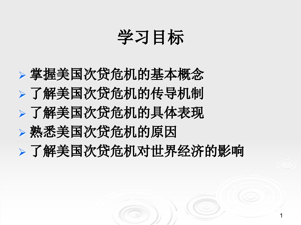 次贷危机与国际金融危机