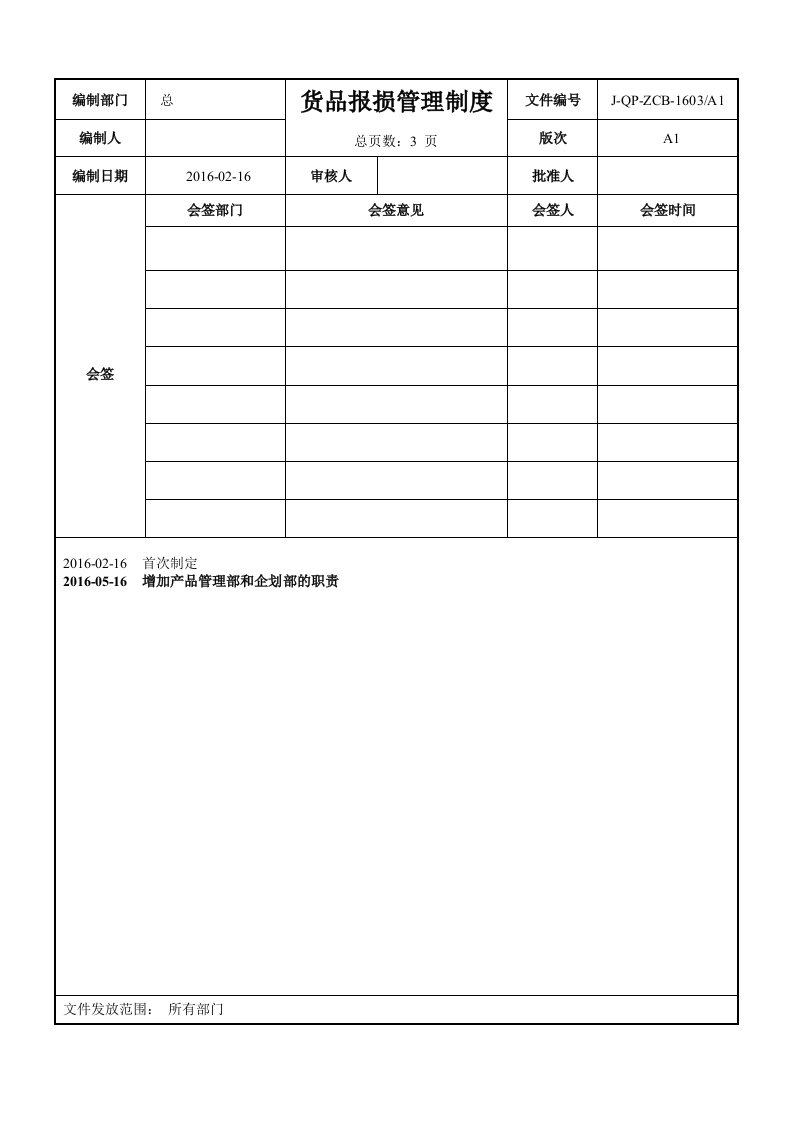 货品报损管理制度(新)