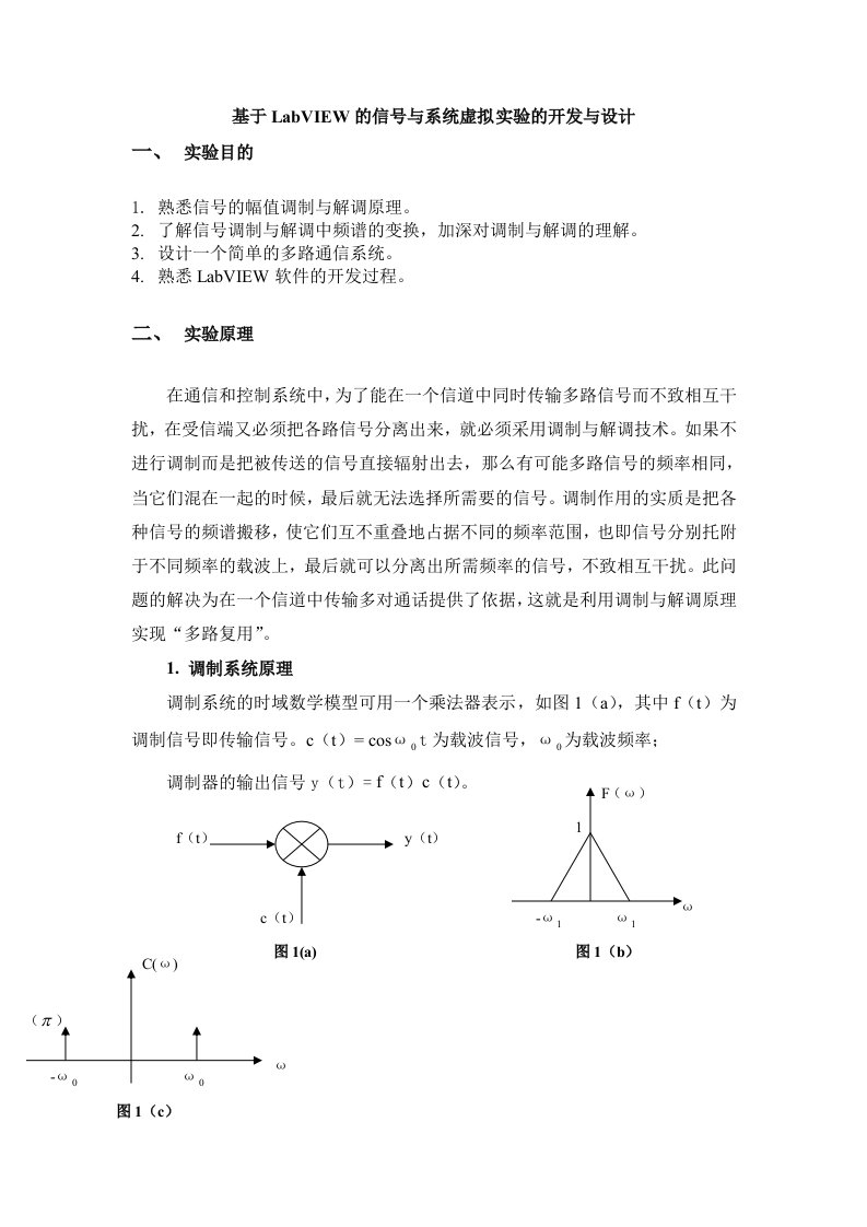 基于LabVIEW的信号与系统虚拟实验的开发与设计