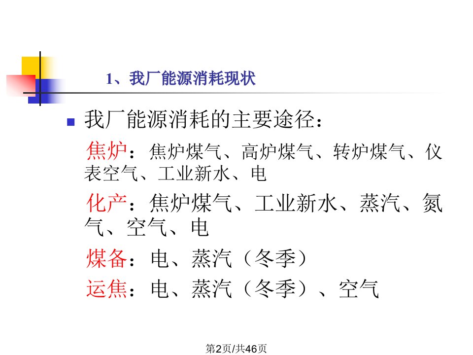 焦化厂节能培训资料