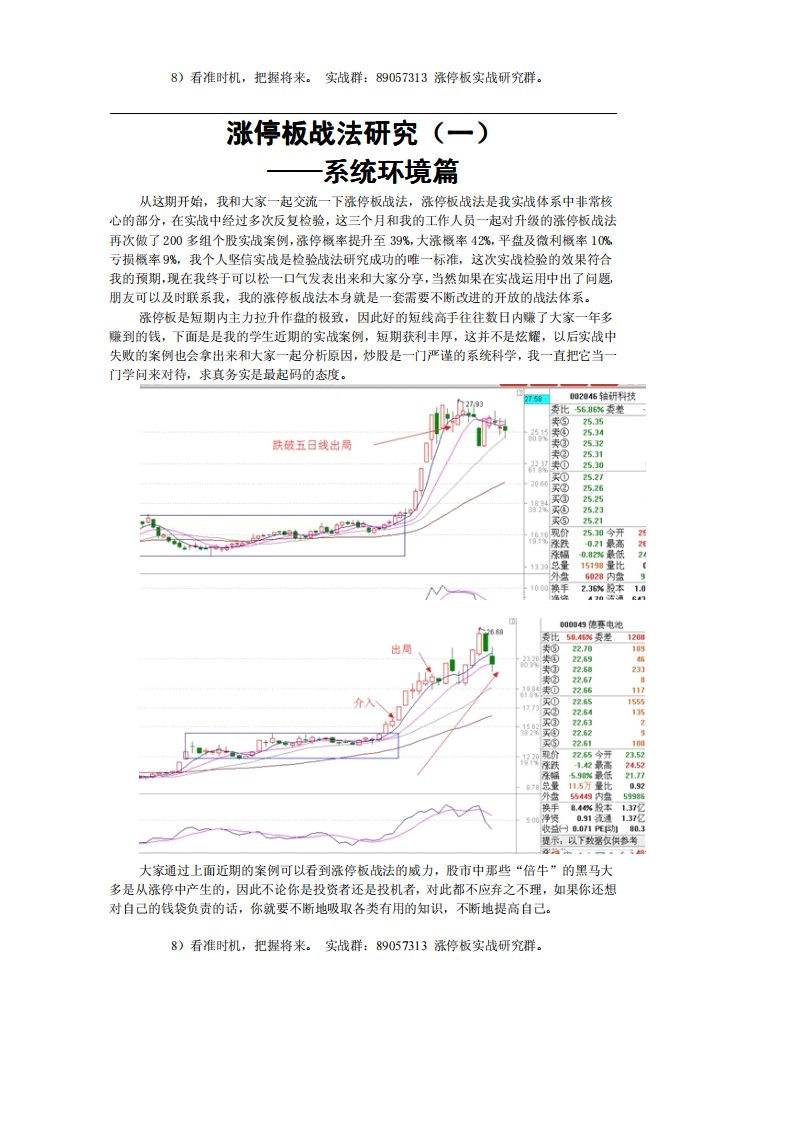 涨停板战法研究全