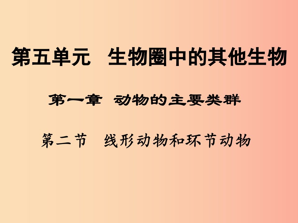 八年级生物上册5.1.2线形动物和环节动物课件4