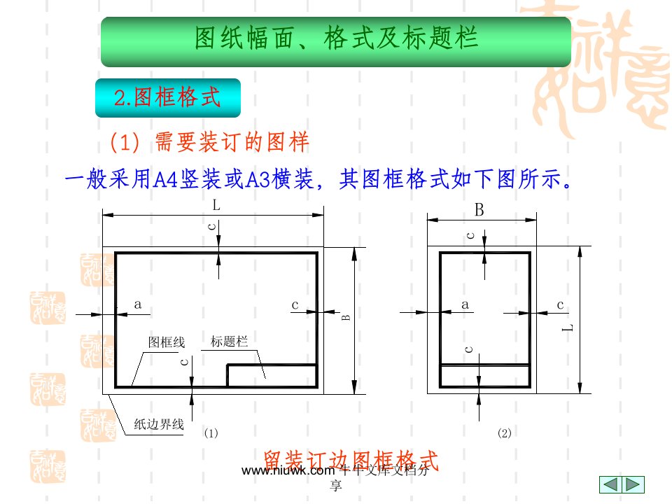 cad图纸幅面格式及标题栏