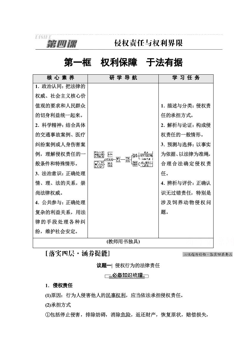 新教材2021-2022学年部编版政治选择性必修2学案：第1单元