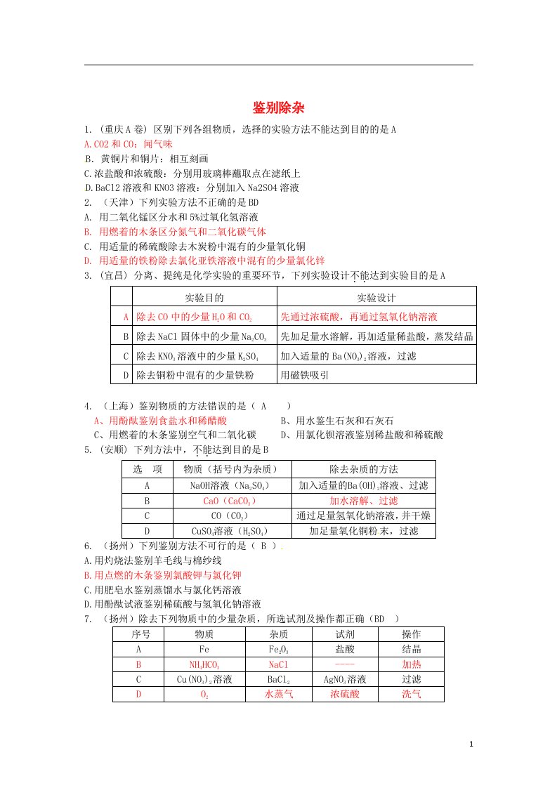 河北省沧州市献县垒头中学中考化学一轮专题复习