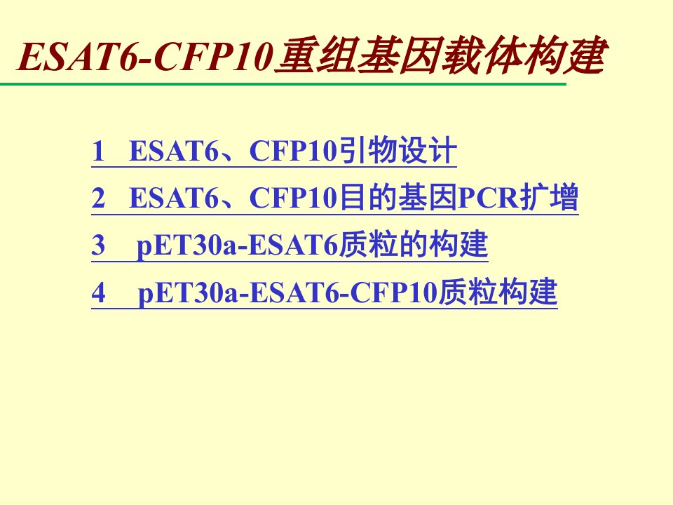 ESAT6-CFP10载体构建