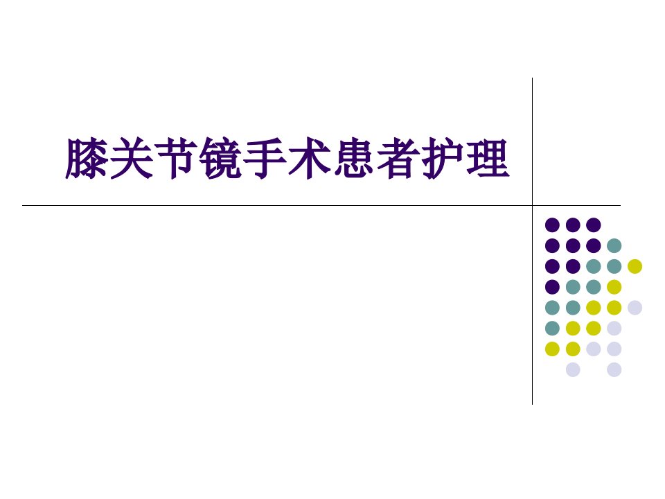 膝关节镜手术患者PPT课件