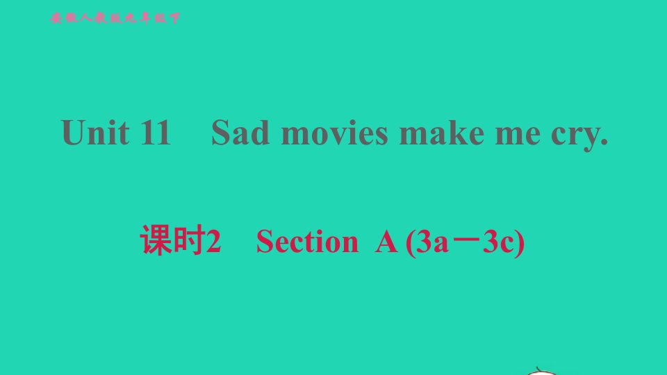 安徽专版2022春九年级英语全册Unit11Sadmoviesmakemecry课时2SectionA3a－3c课件新版人教新目标版