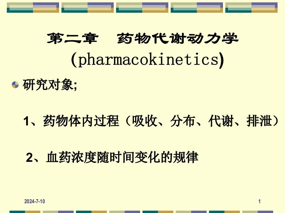 二章药物代谢动力学ppt课件