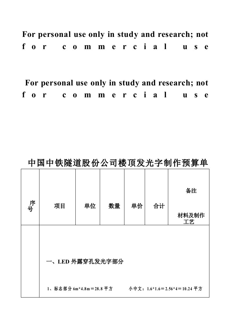 中国中铁楼顶LED发光字