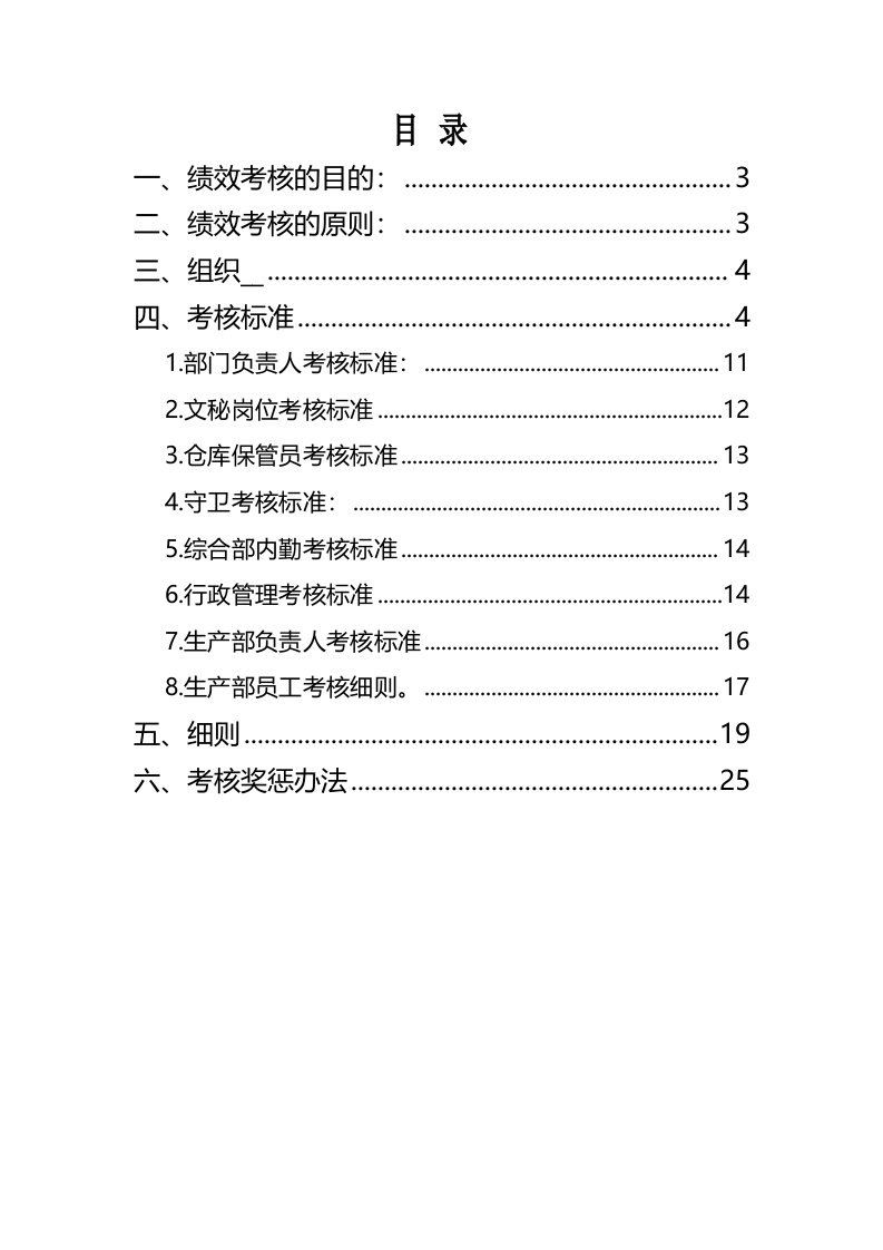 2018人事管理公司员工绩效考核细则完美版