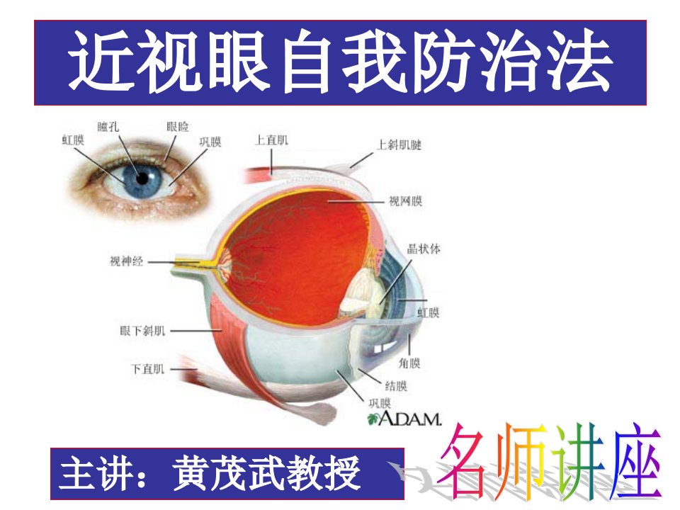 近视眼自我防治法保健按摩课件自我防治疾病