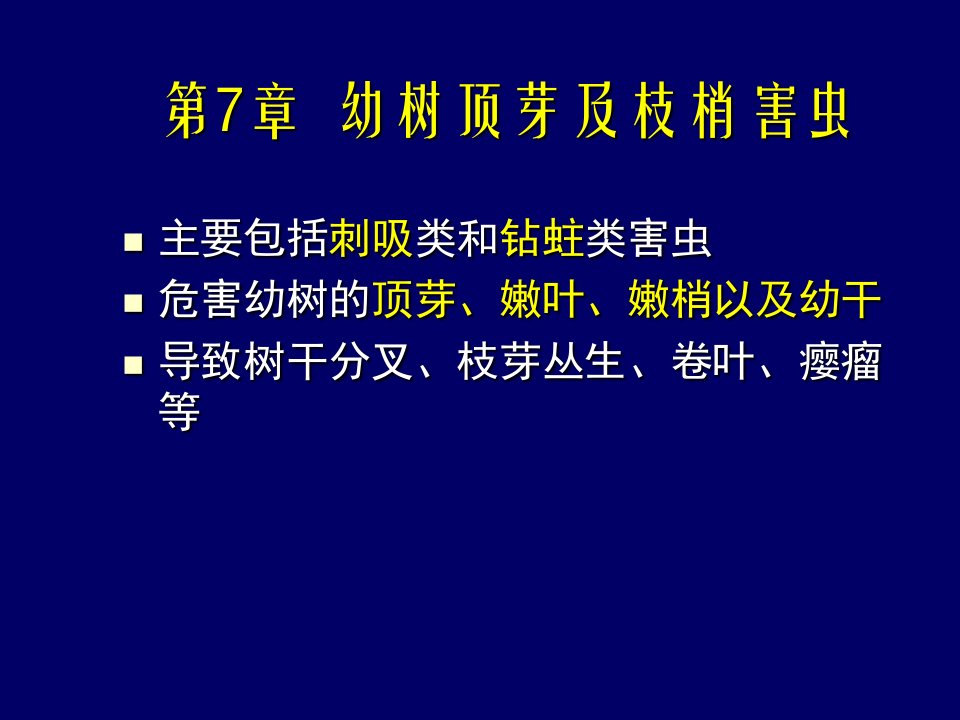 林木枝梢害虫及其防治