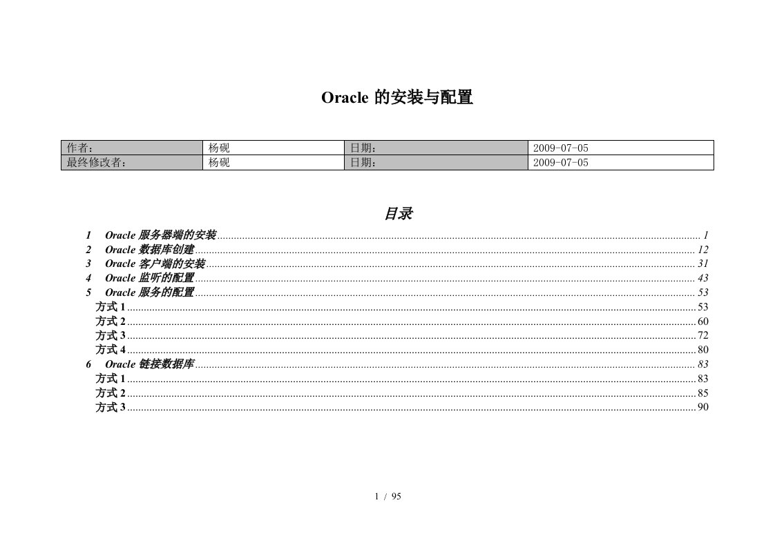 oracle安装与配置