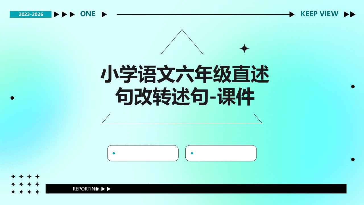 小学语文六年级直述句改转述句-课件