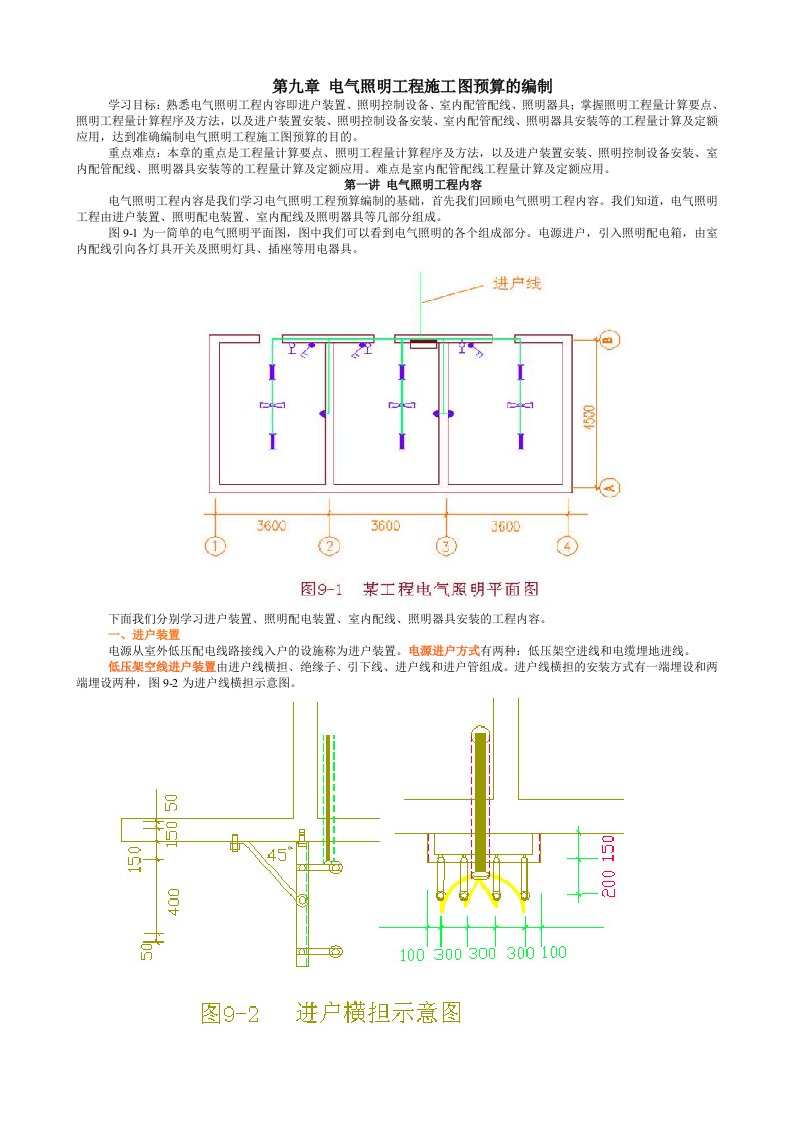 电气照明工程施工图预算的编制