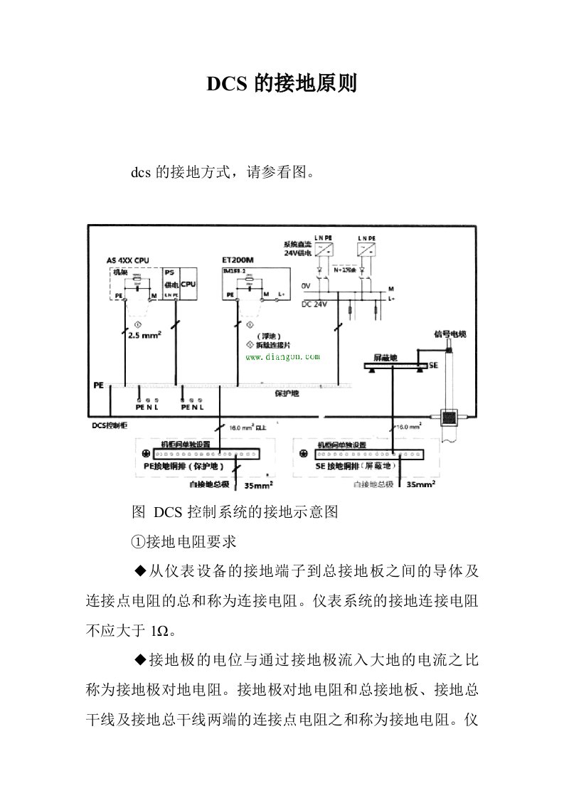 DCS的接地原则