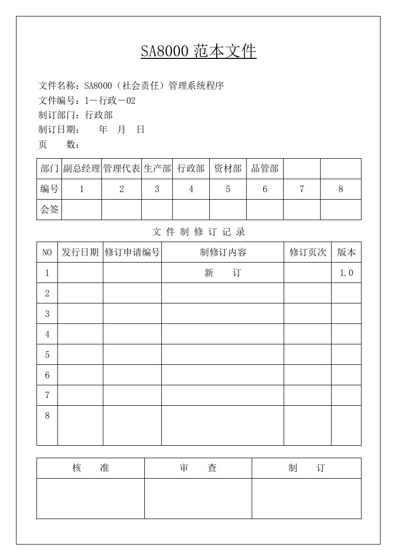 2021年SA8000社会责任管理基础标准综合手册