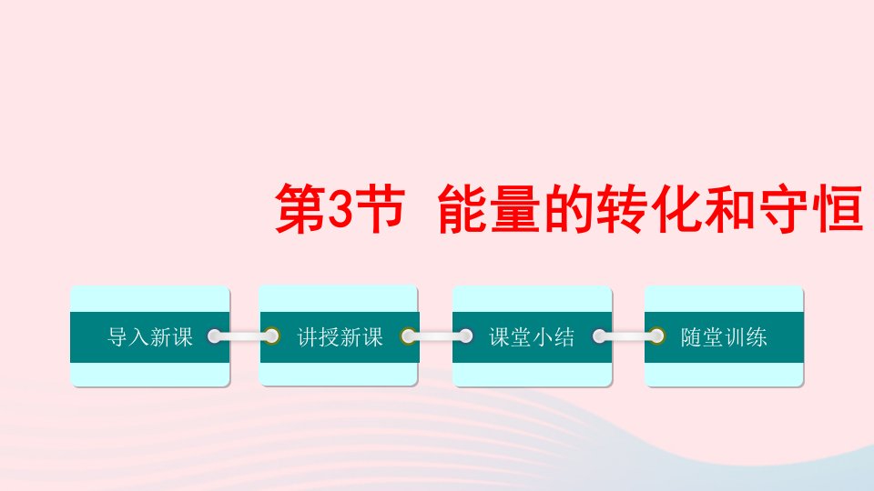 九年级物理全册14.3能量的转化和守恒课件新版新人教版