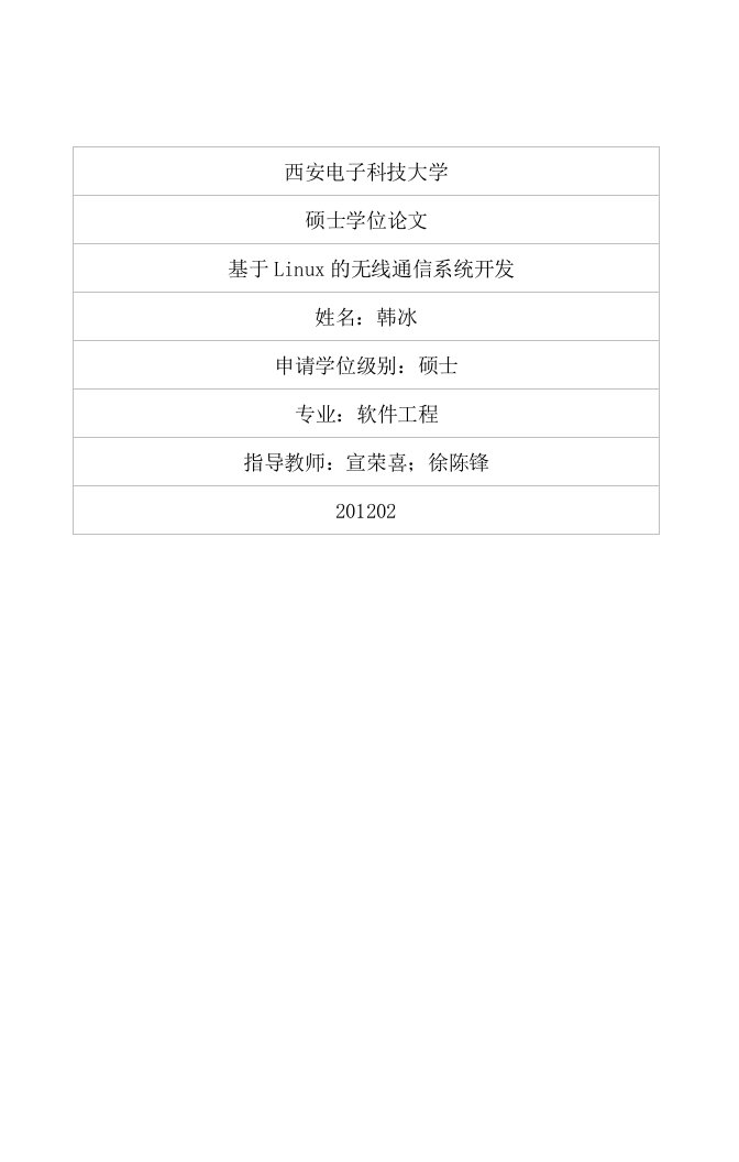 基于Linux的无线通信系统开发-软件工程专业论文