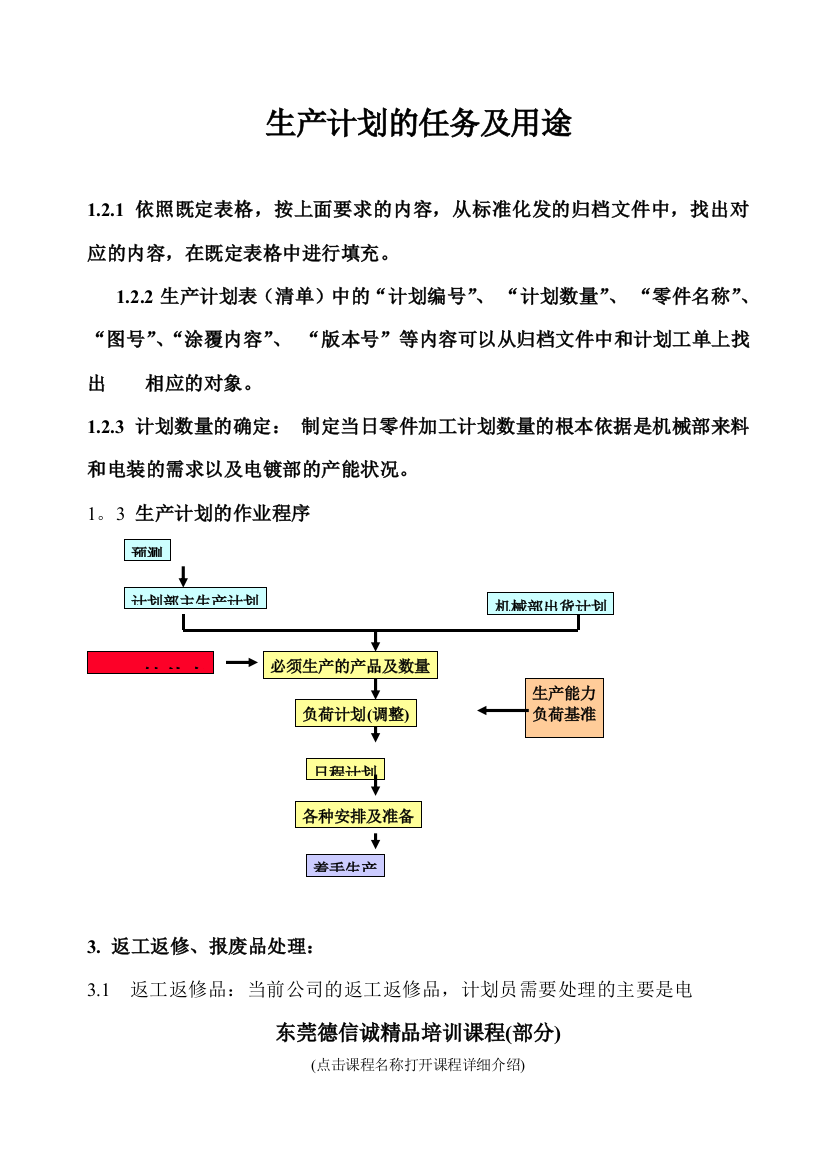 生产计划的任务及用途