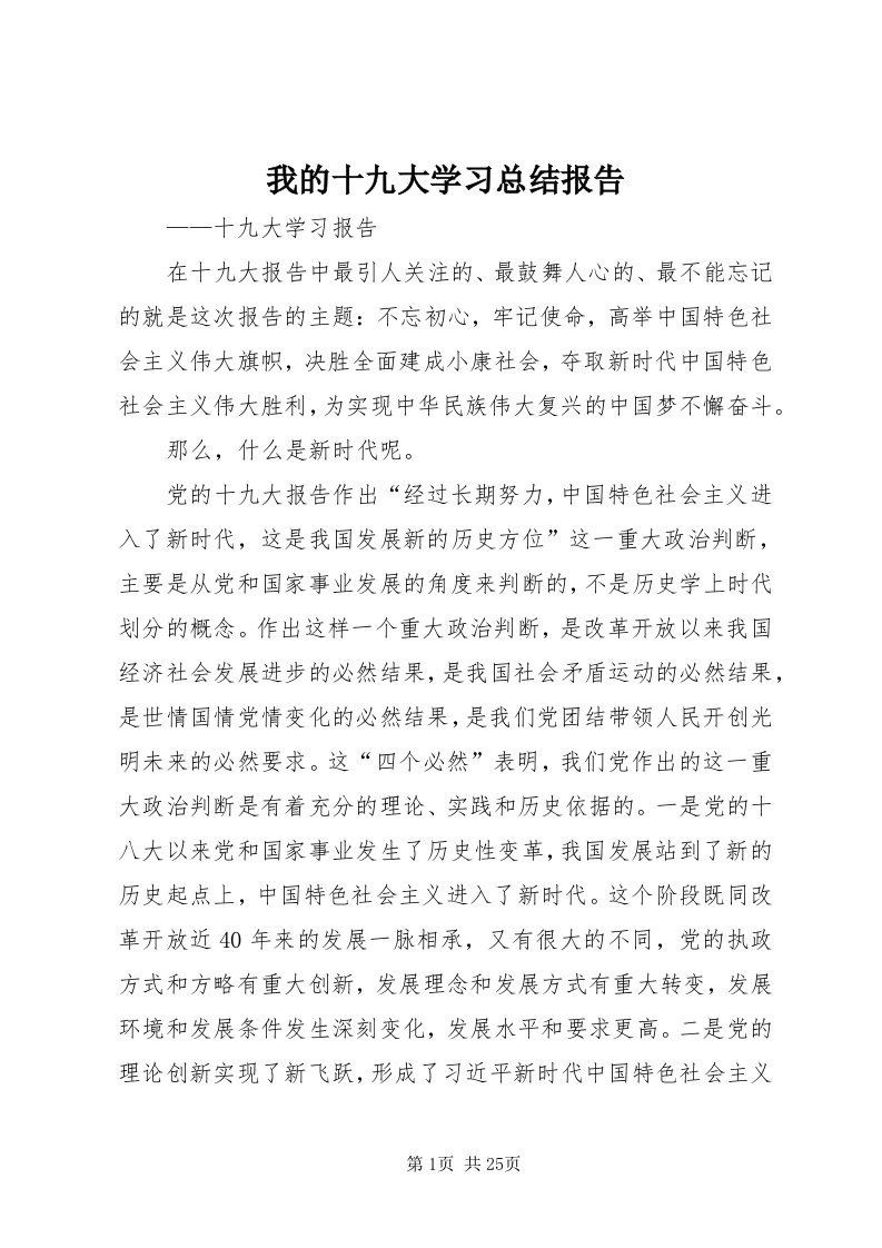 6我的十九大学习总结报告