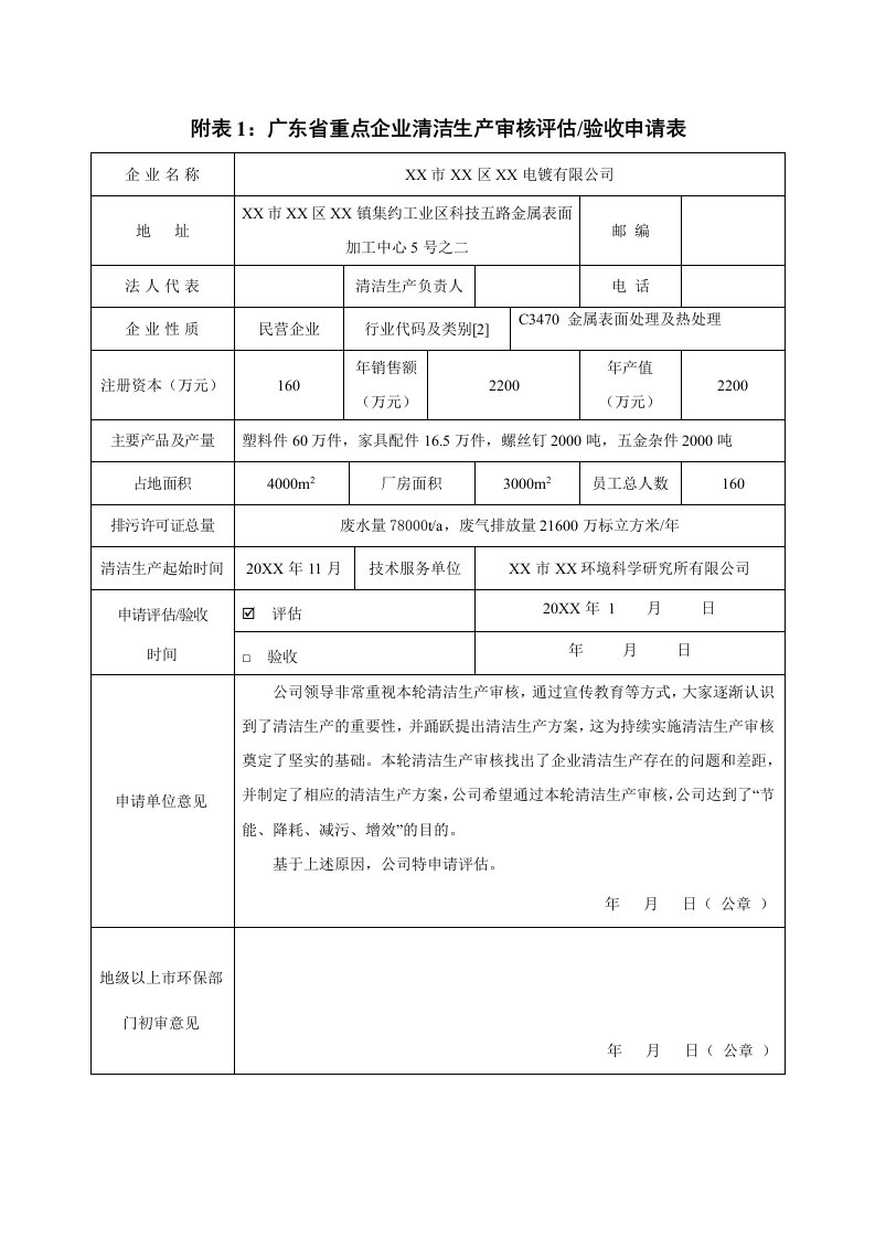 电镀企业清洁生产执行方案洁生产审核报告