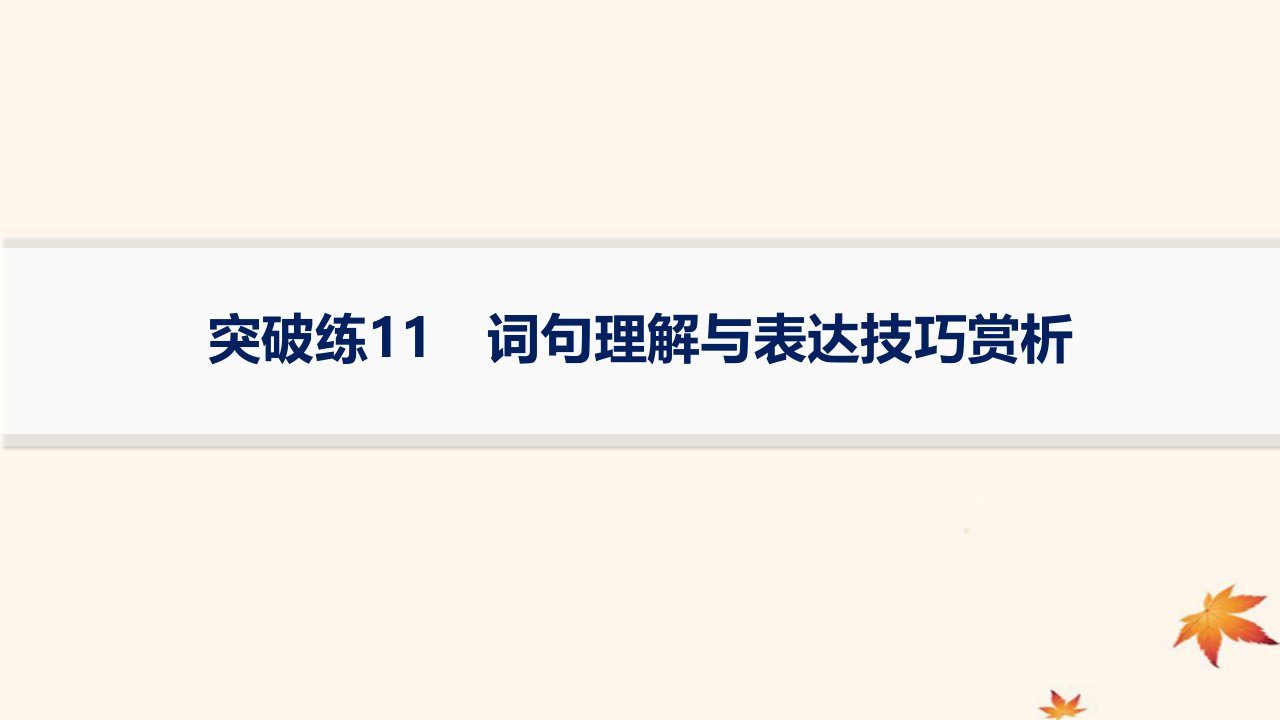 适用于老高考旧教材2024版高考语文二轮复习专题4散文阅读突破练11词句理解与表达技巧赏析课件