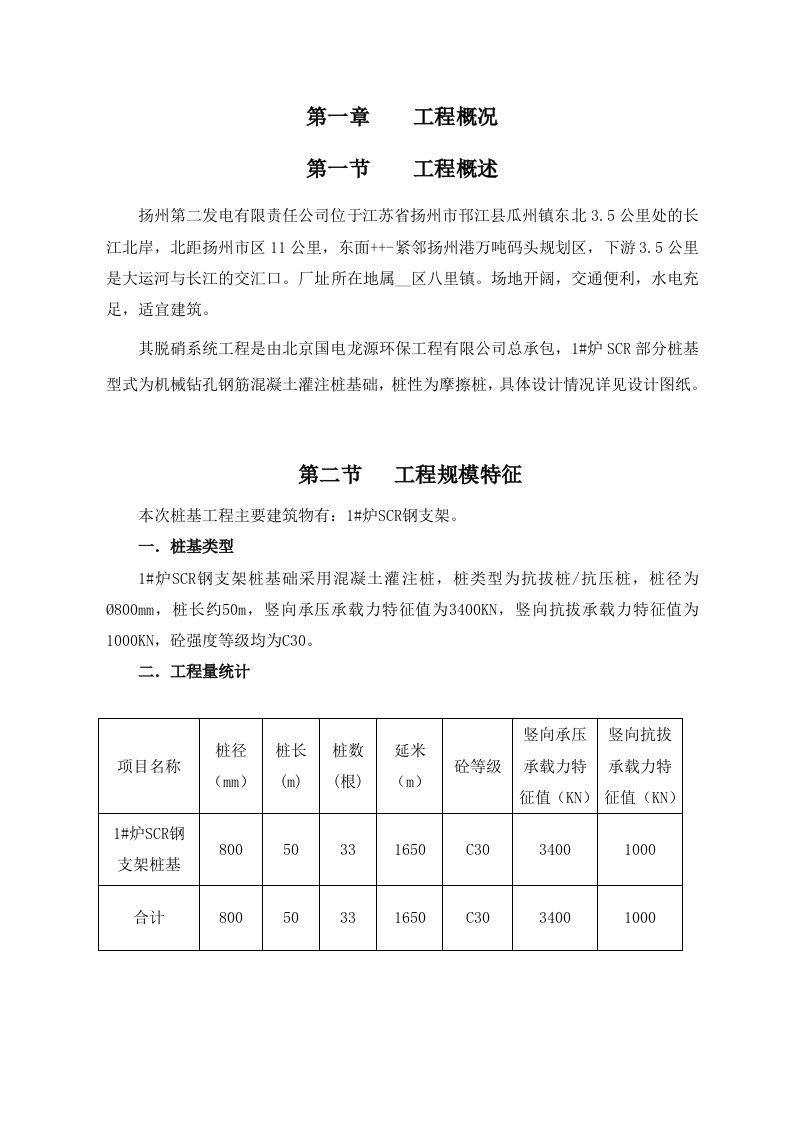 某电厂桩基施工组织设计