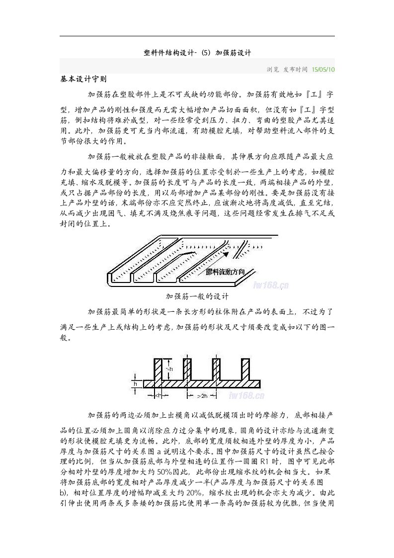 塑料件结构设计5~加强筋设计