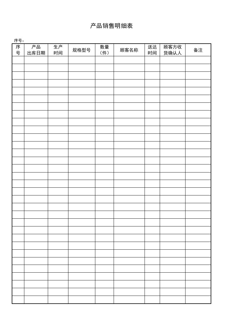 表格模板-16产品销售明细表