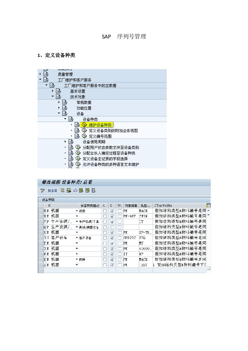 SAP序列号管理