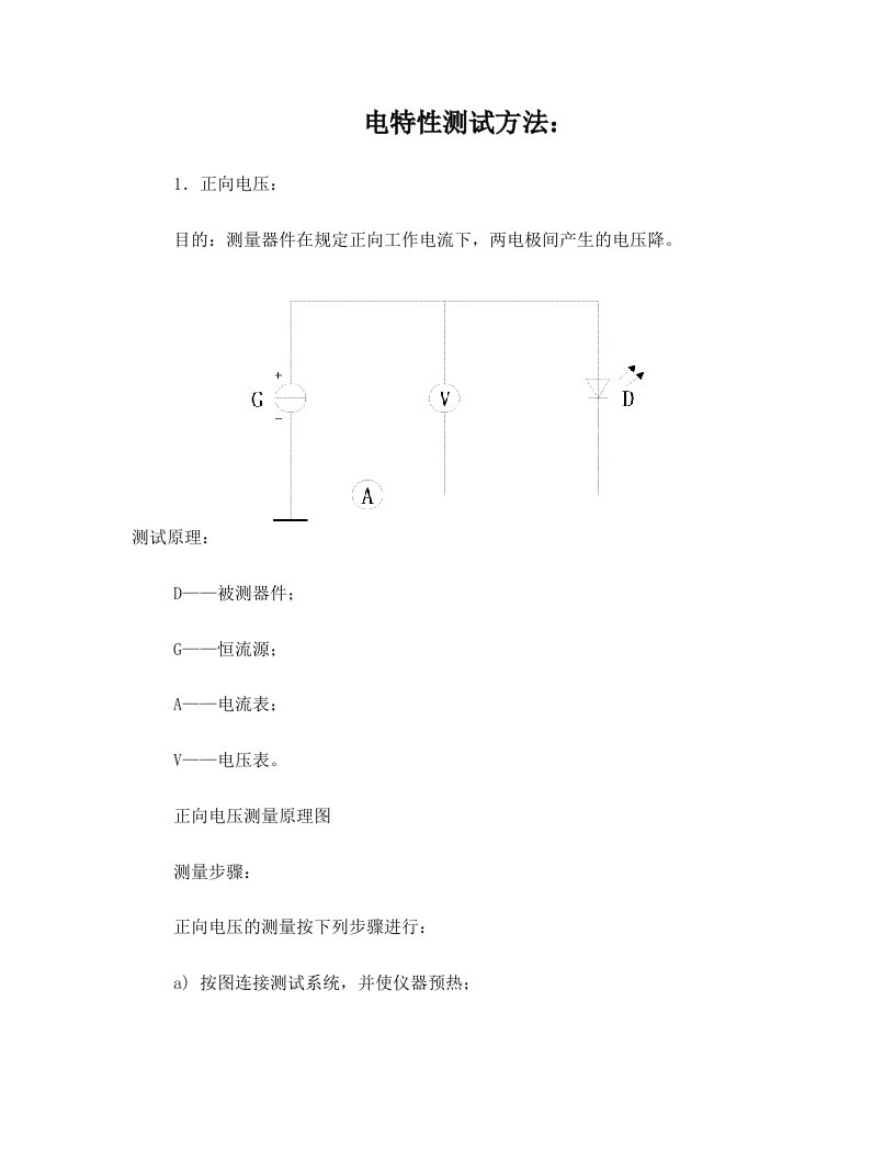 发光二极管的测试方法