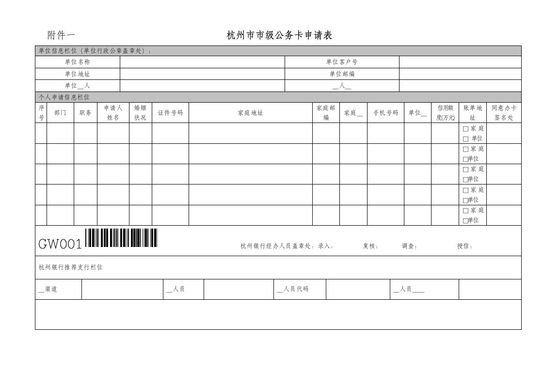 中国工商银行中央预算单位公务卡业务操作规程