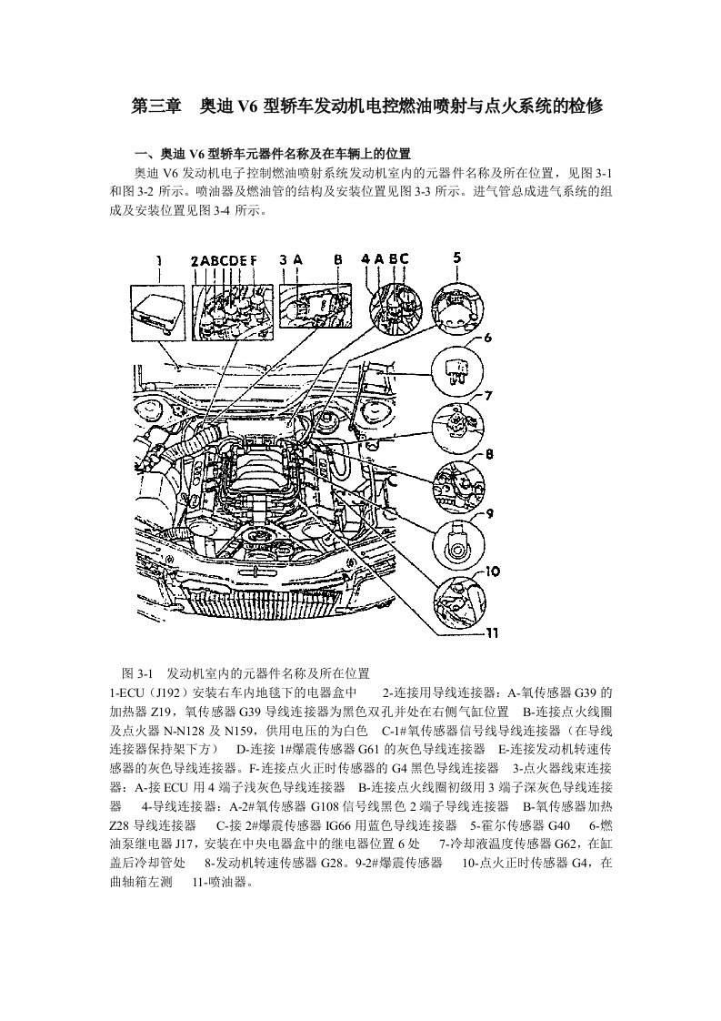 奥迪V6电喷系统