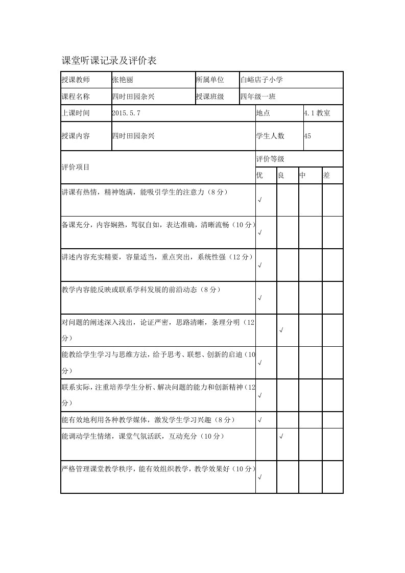 《四时田园杂兴》观评记录