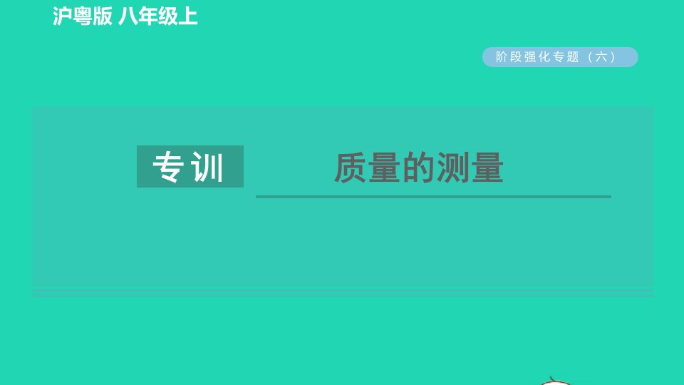 2021秋八年级物理上册第5章我们周围的物质阶段强化专题六专训质量的测量习题课件新版粤教沪版