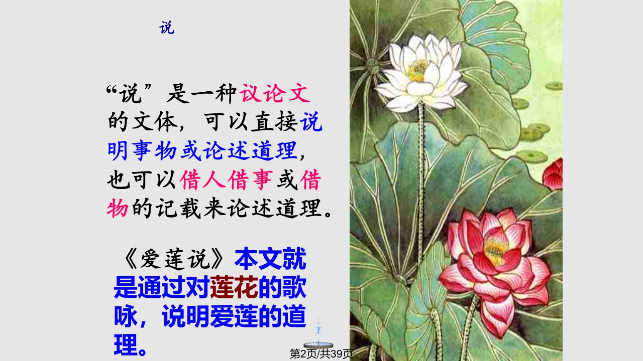 爱莲说教学课件