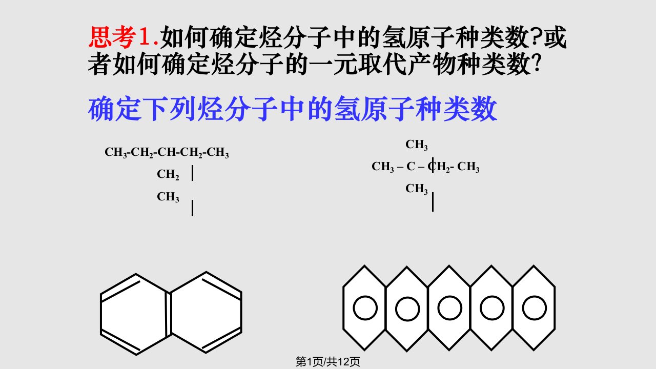 选修有机物分子中的原子共线共面时PPT课件