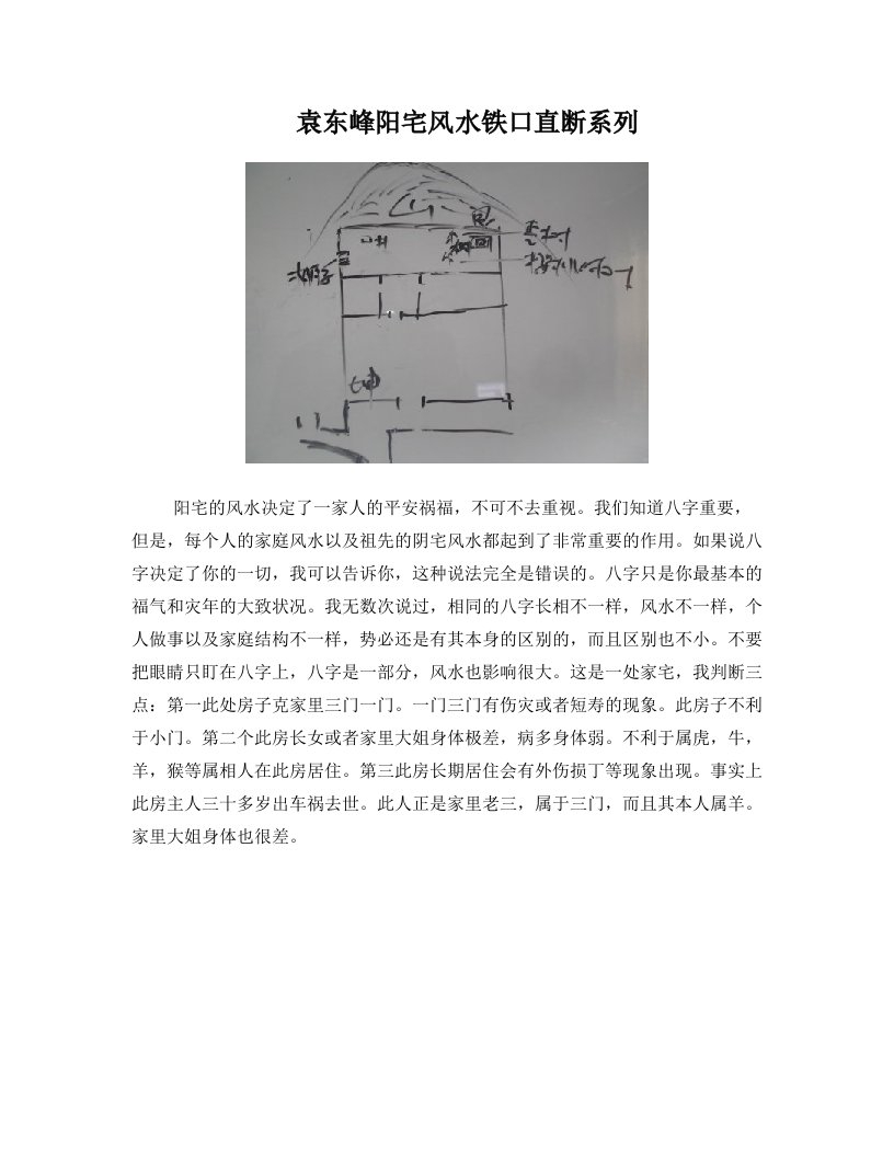 袁东峰阳宅风水铁口直断系列