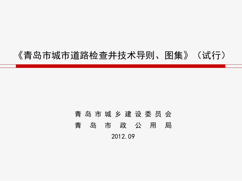 检查井导则、图集培训