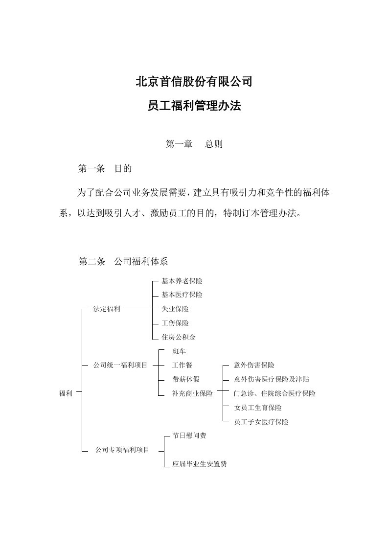 员工福利管理办法