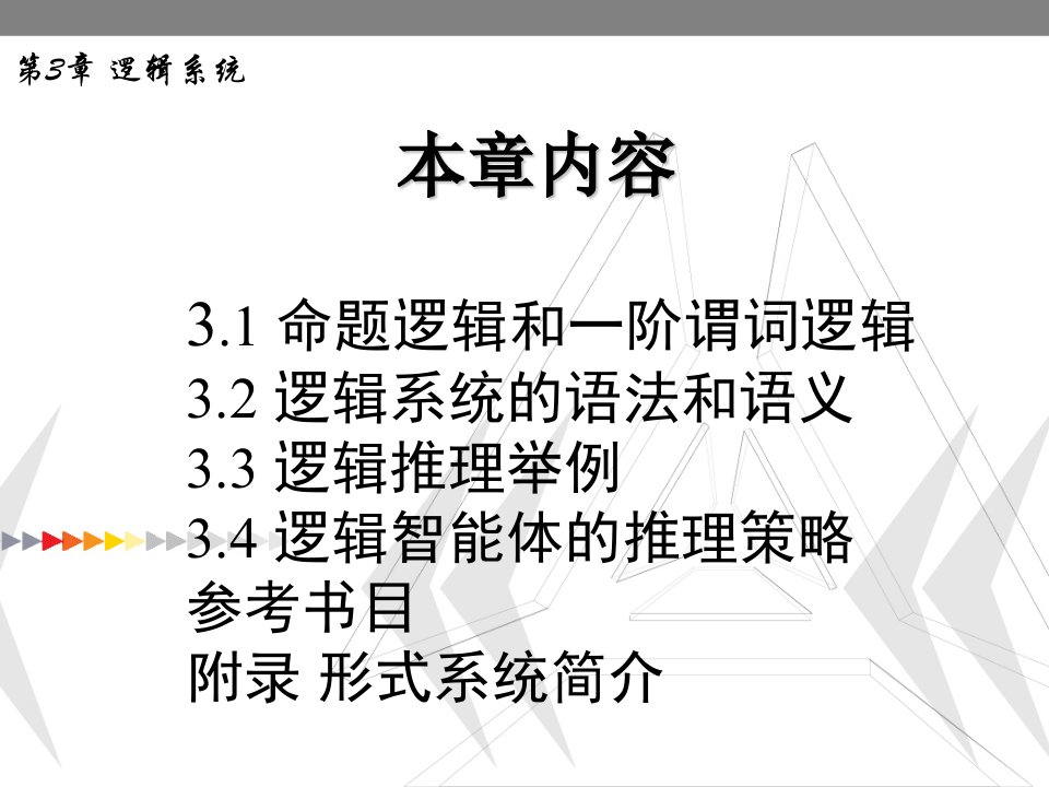 chpt3人工智能原理逻辑系统ppt课件