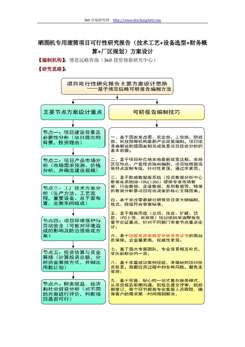 晒图机专用滚筒项目可行性研究报告技术工艺设备选型财务概算厂区规划方案设计