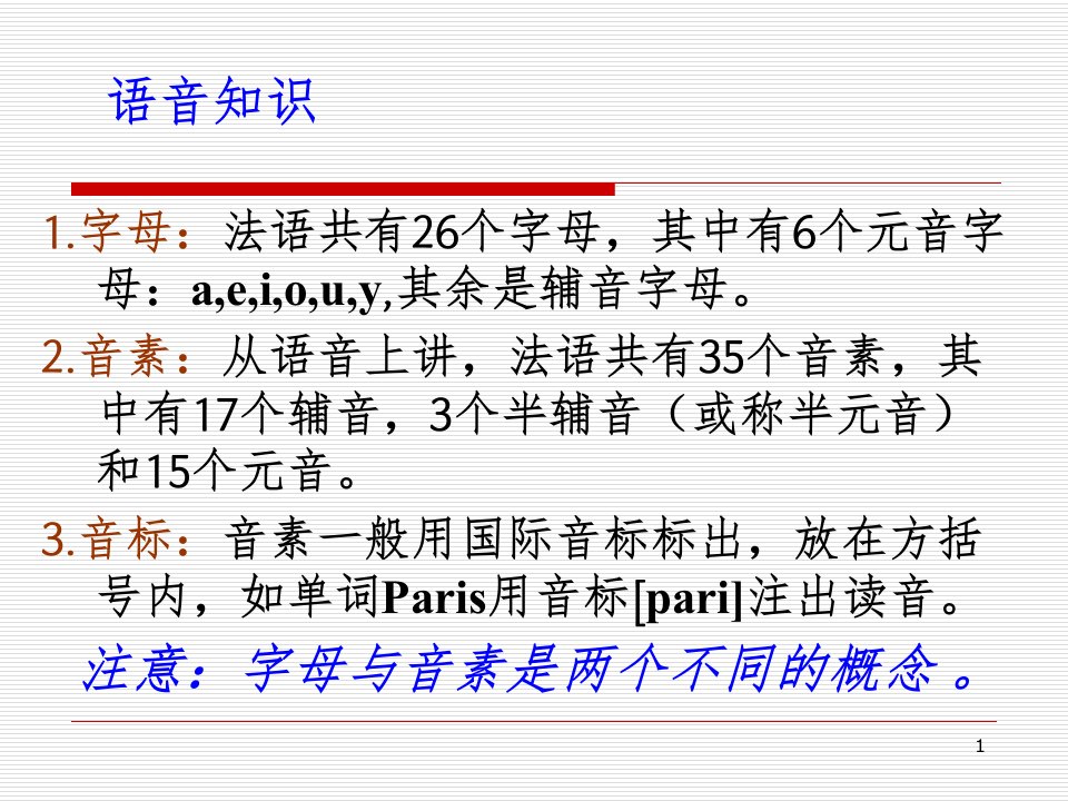 法语语音音素课件