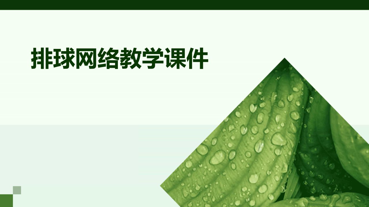 排球网络教学课件